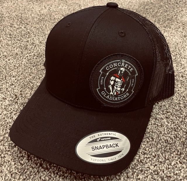 Concrete Gladiators -- Black Snap Back Hat